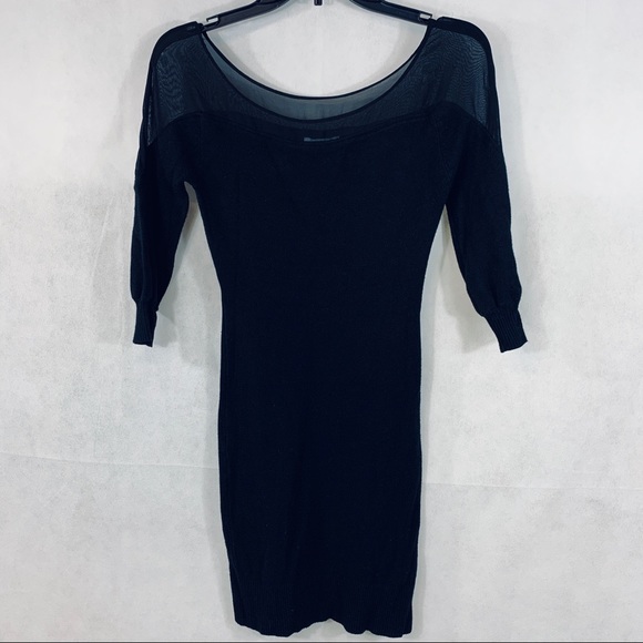 Bar lll Bodycon Dress with Sheer Neck & Shoulders - Picture 6 of 7